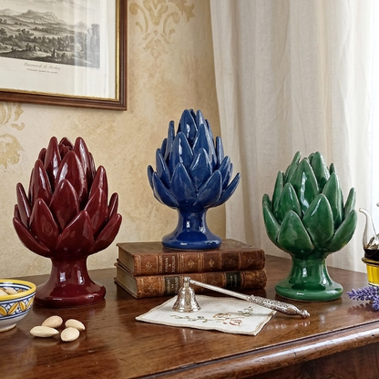 carciofi in maiolica decorata