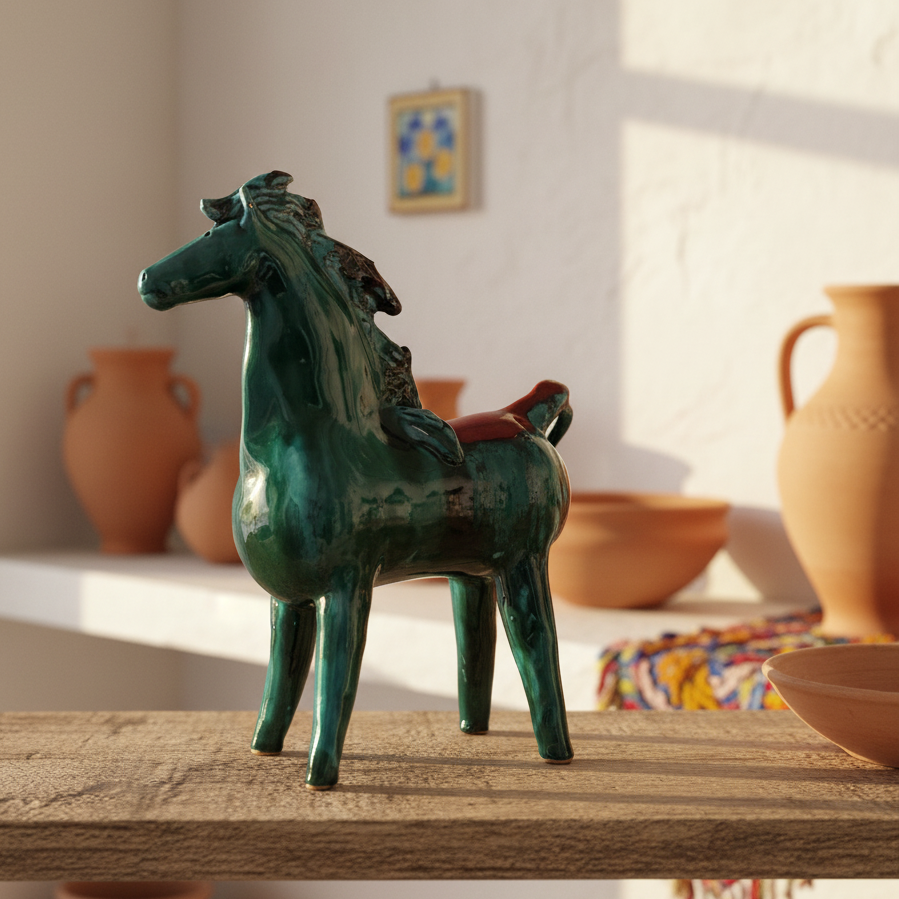 cavallino in maiolica