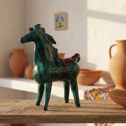 cavallino in maiolica