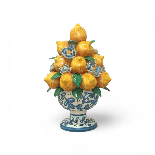 centerpiece with ceramic lemons