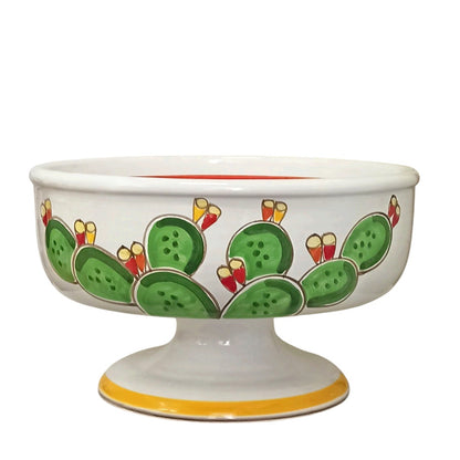 porta frutta con piede ceramiche de simone