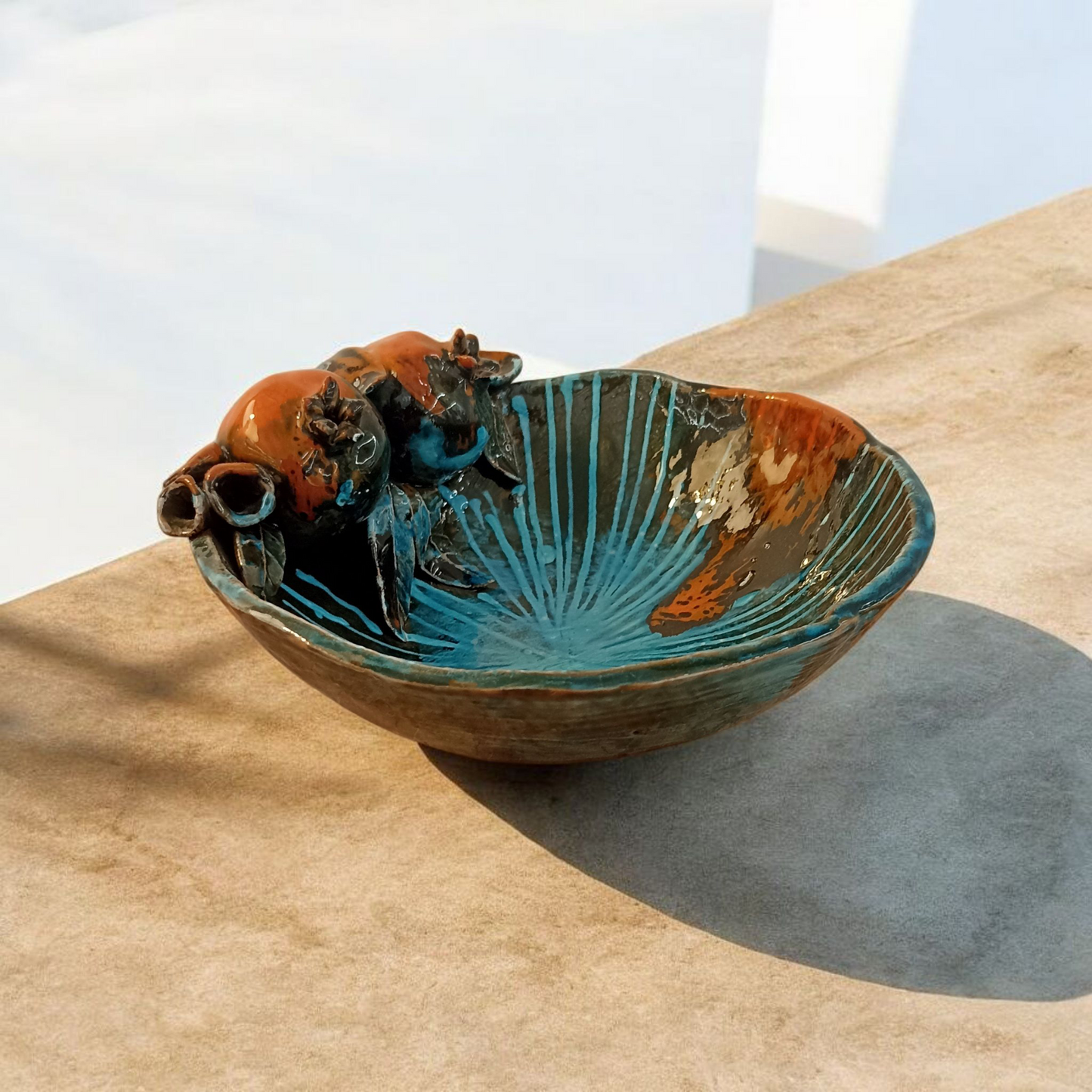 centro tavola in maiolica