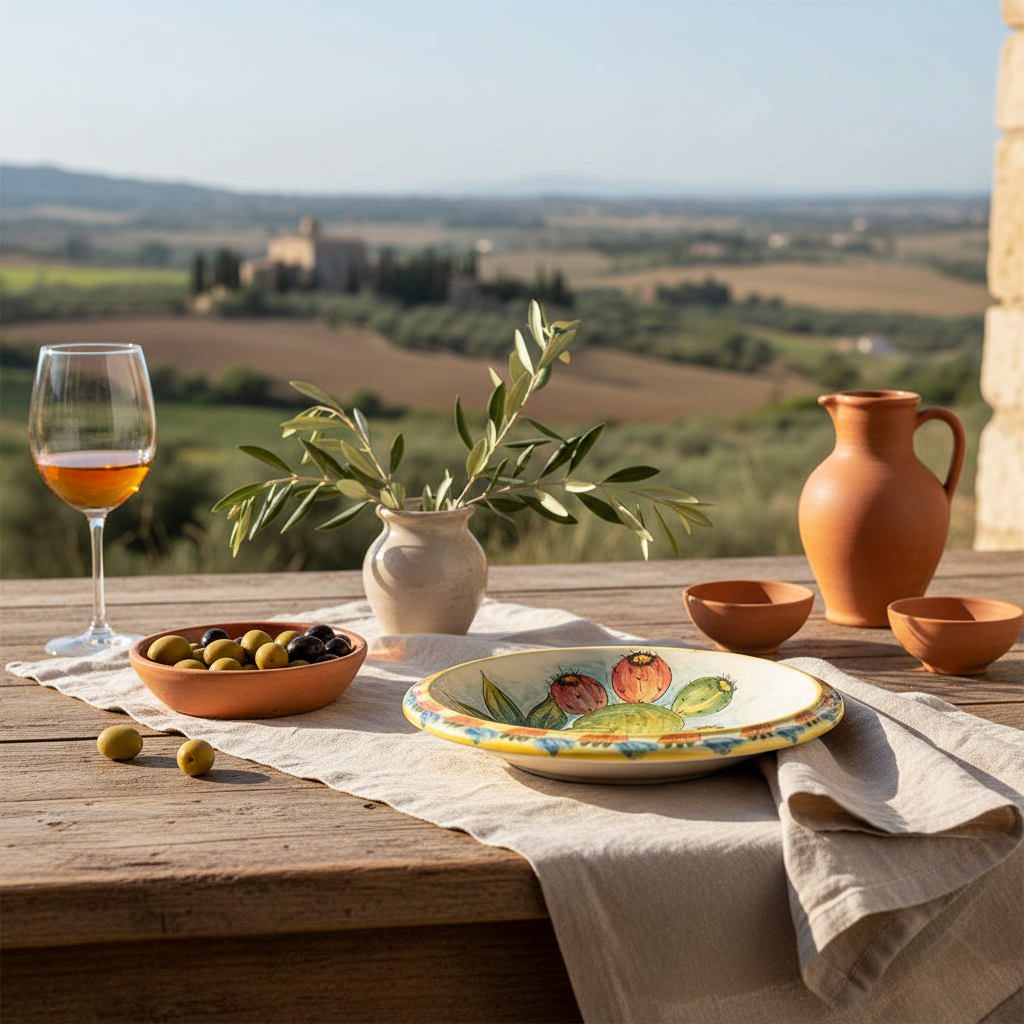 Centrotavola decorato a mano