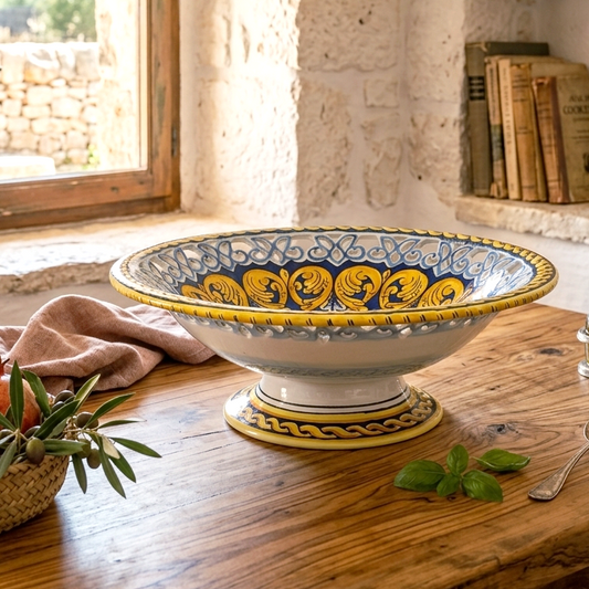 centrotavola con piede caltagirone