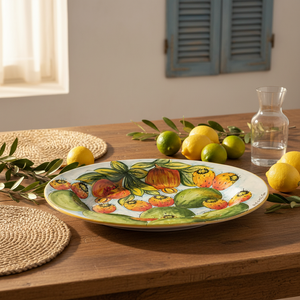 porta frutta in maiolica siciliana