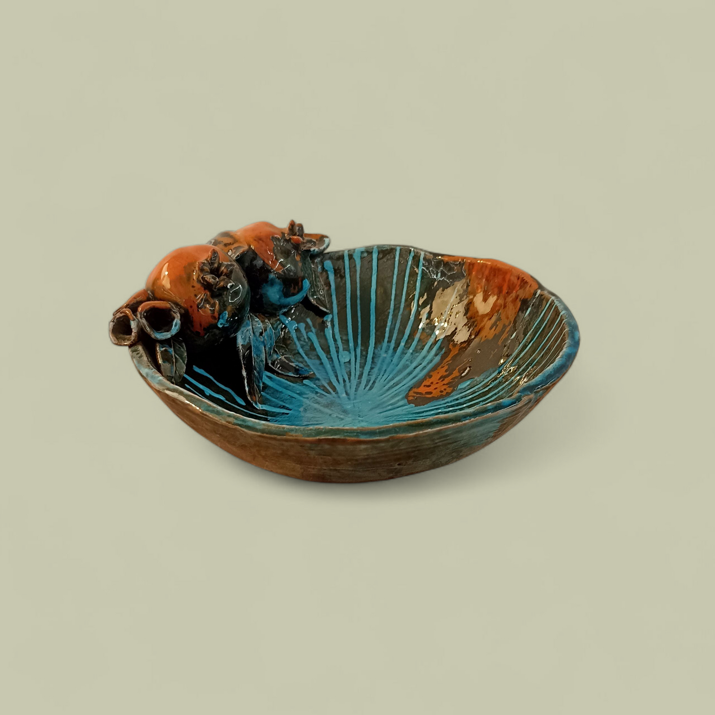 svuota tasche siciliano ceramica blu