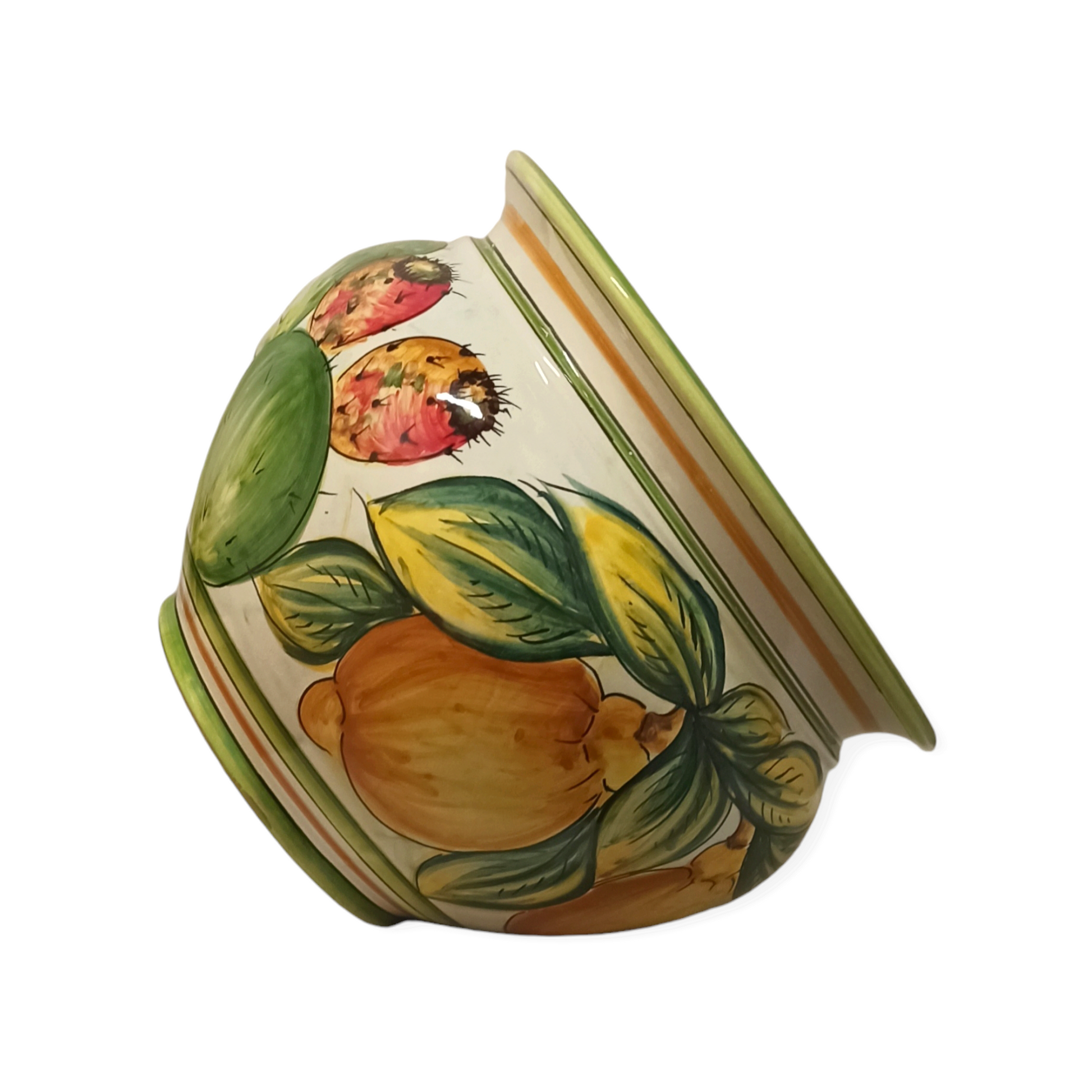 vaso decorato in ceramica siciliana fatto a mano