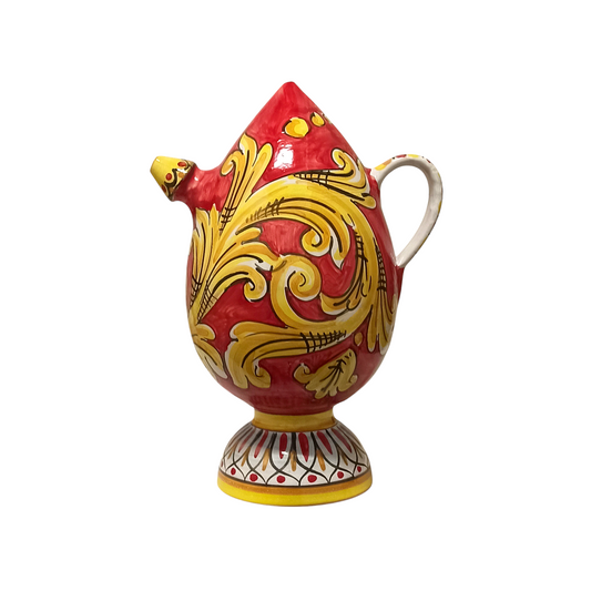 sicilian ceramic jug bummulo maladrino