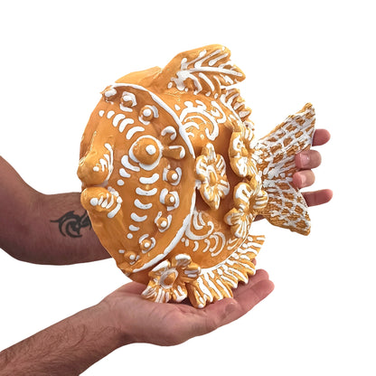 Pesce artistico in ceramica di Caltagirone fatto a mano