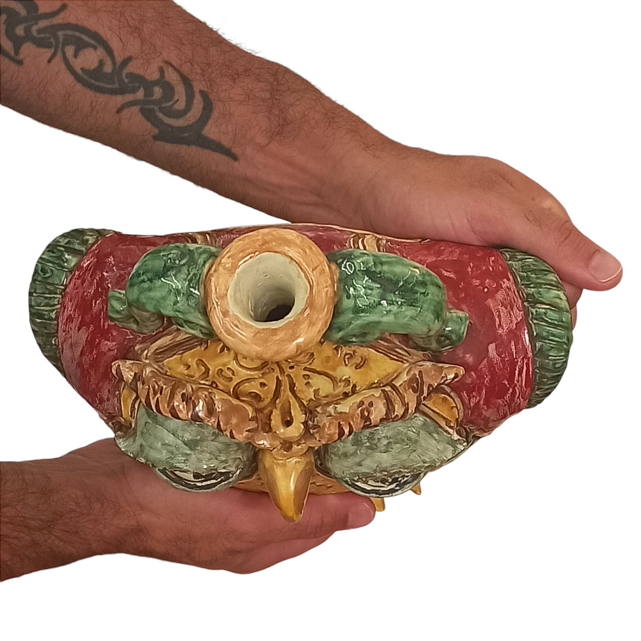 Civetta ceramica fatta a mano