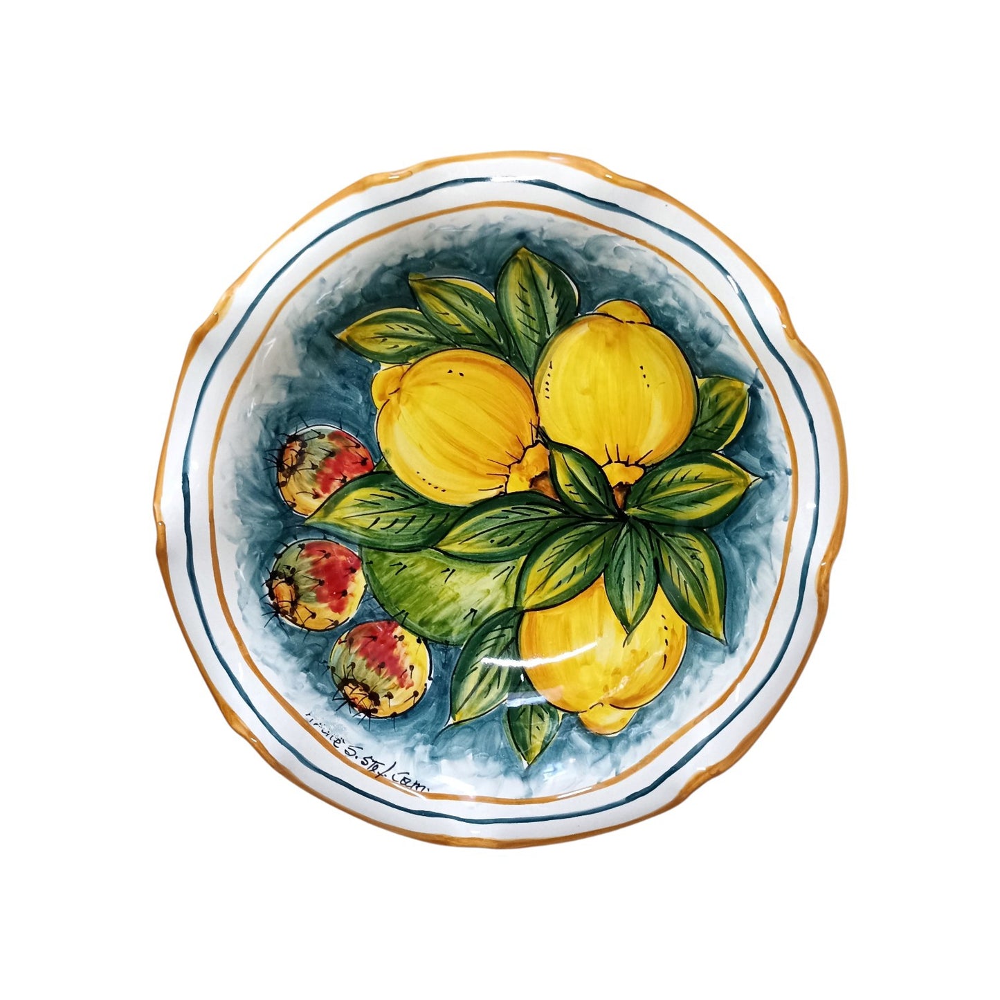 centerpiece in sicilian majolica