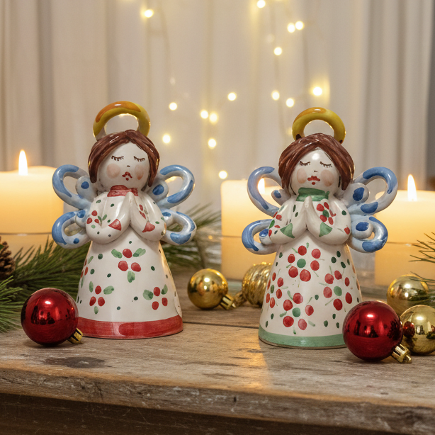 ceramic christmas angel made in italy