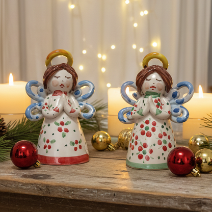 ceramic christmas angel made in italy