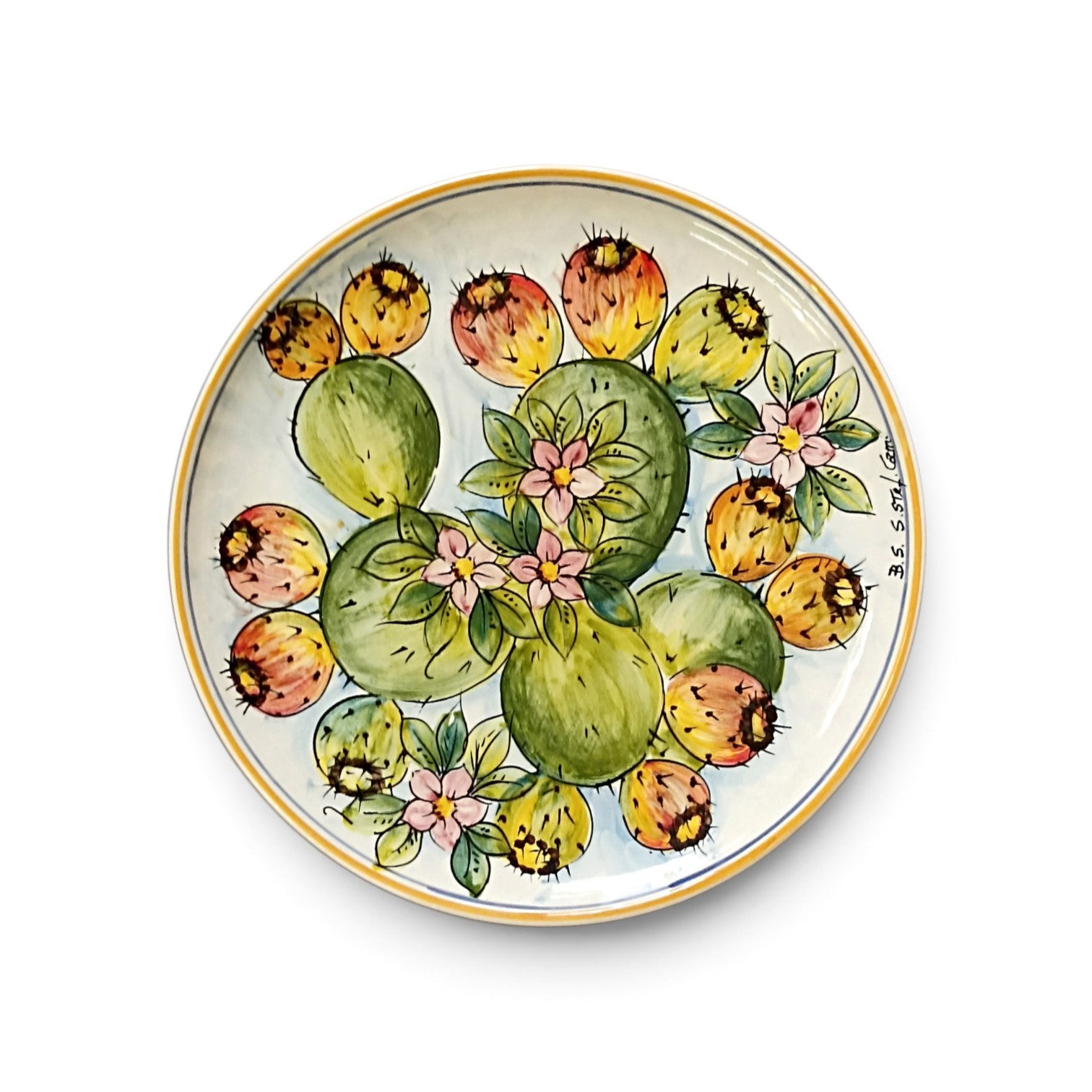 decorated ceramic dish for table