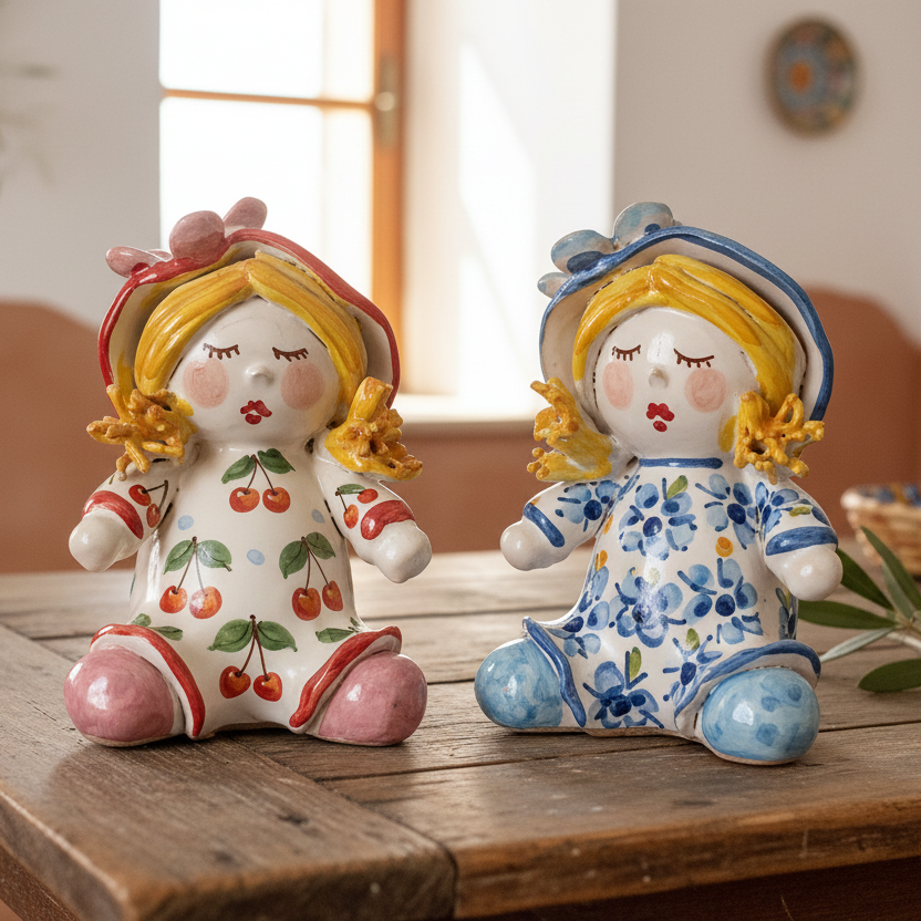 decorated ceramic doll