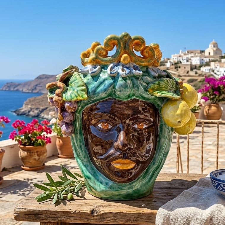 ceramic sicilian head caltagirone