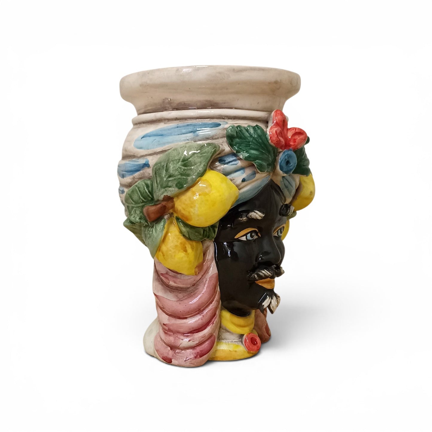 sicilian ceramic head planter