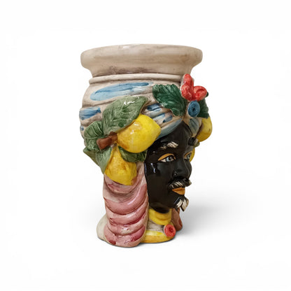 sicilian ceramic head planter