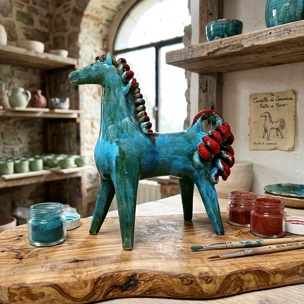ceramic horse made in Italy