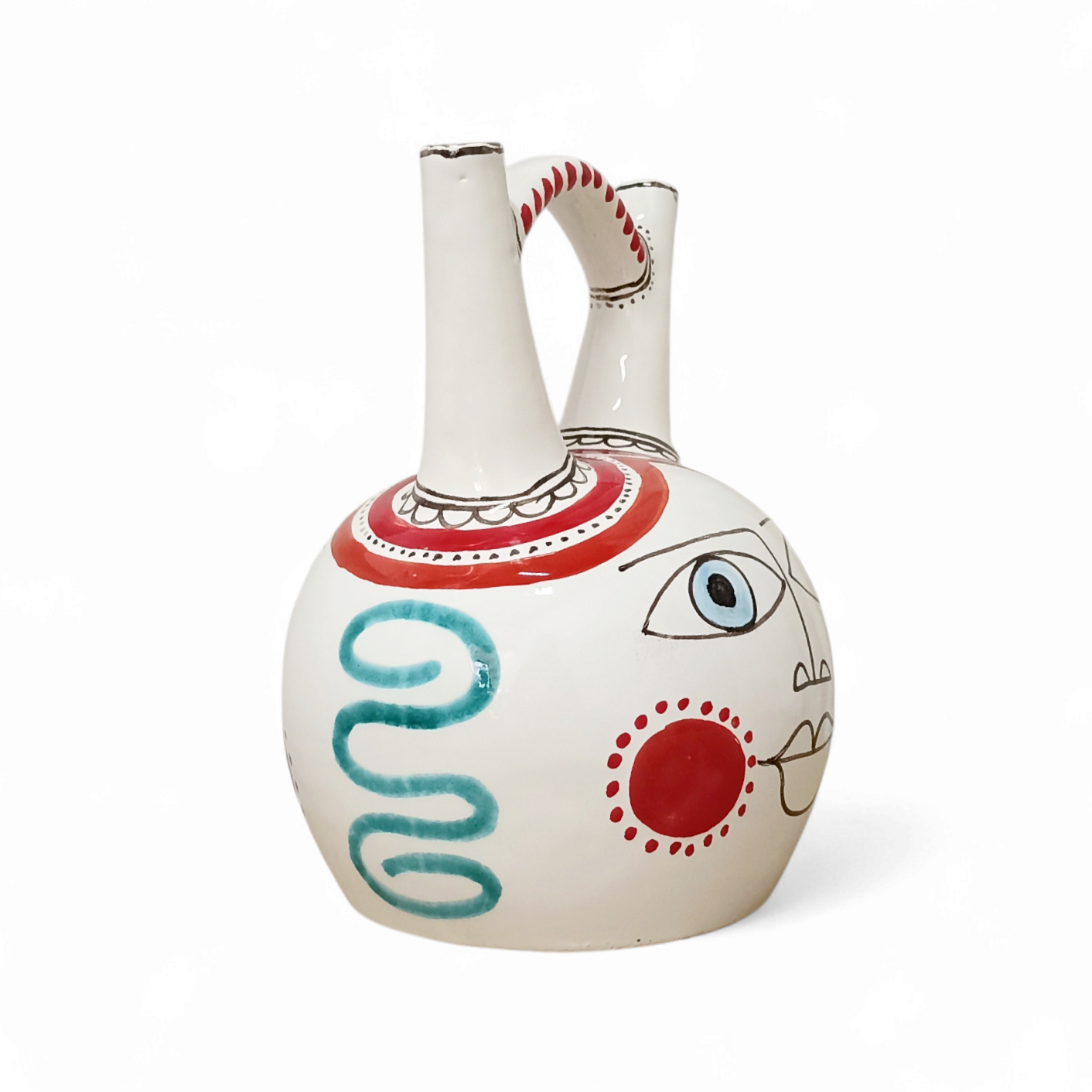 jug for water in majolica