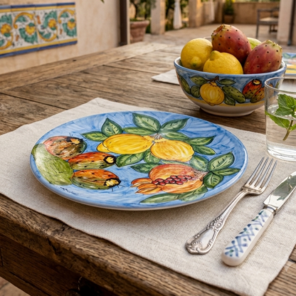 sicilian ceramic plate for table