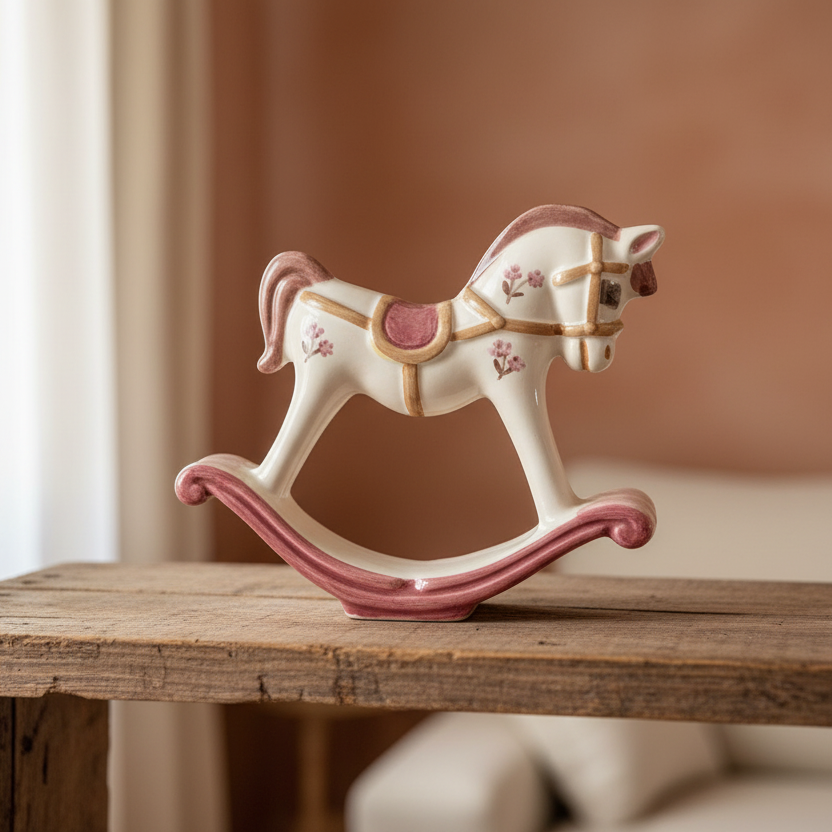 ceramic rocking horse wedding favor