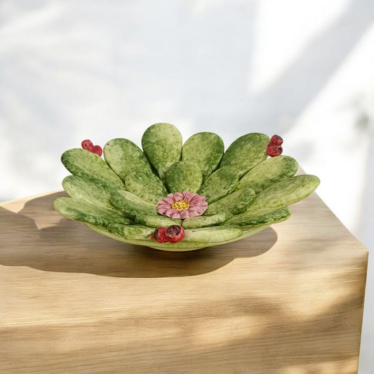 portafrutta centrotavola maiolica siciliana 
