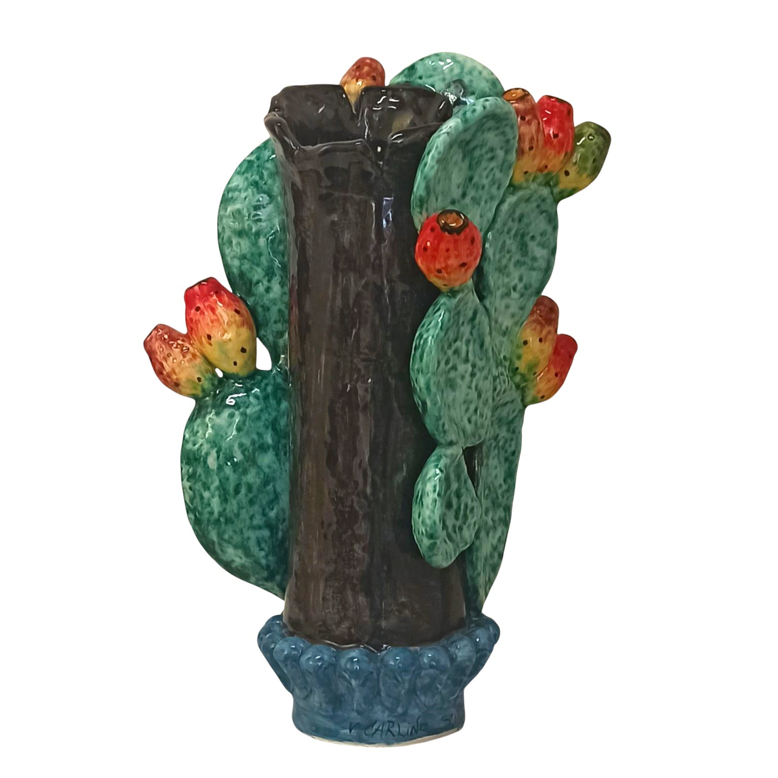 vaso in ceramica siciliana di sciacca