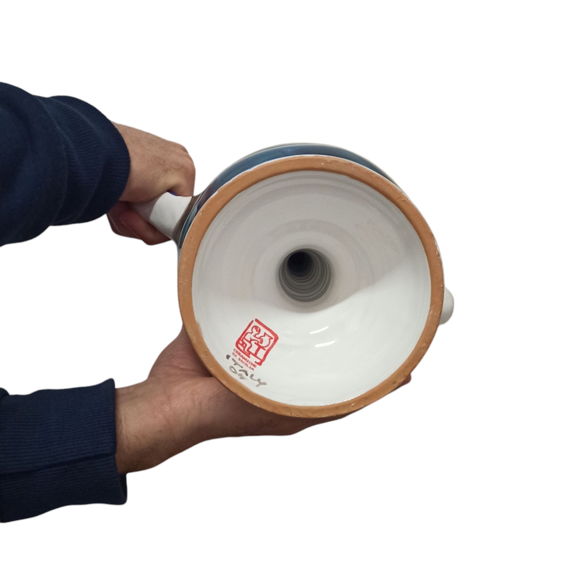 brocca tradizionale in ceramica siciliana 