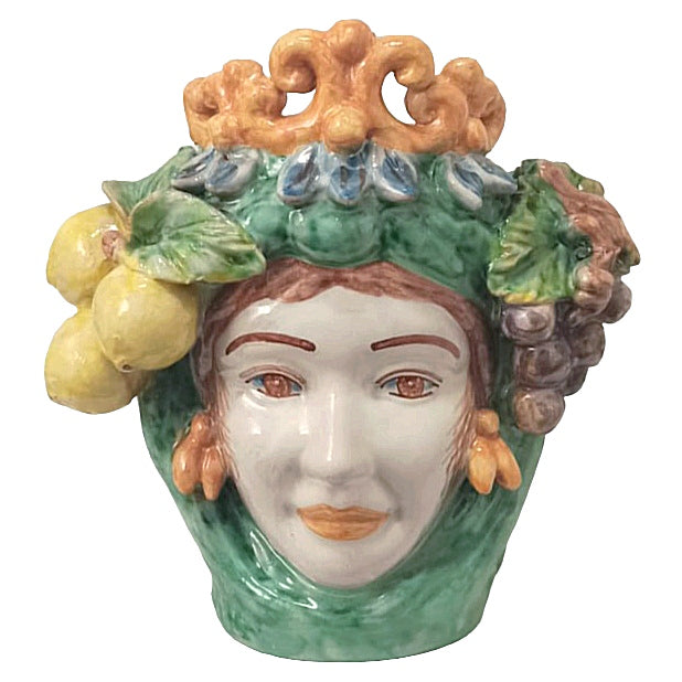 Vaso in ceramica testa di Moro