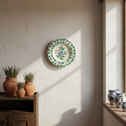 Piatto Tondo 35cm in Ceramica Siciliana di Santo Stefano di Camastra