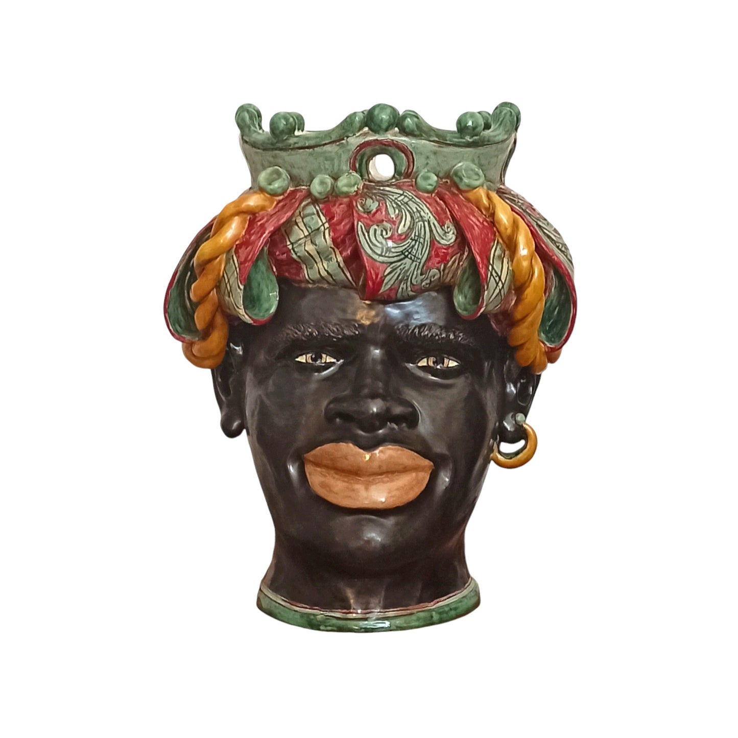 Teste di Moro Artigianali in Ceramica Siciliana di Caltagirone "afro-sicule"