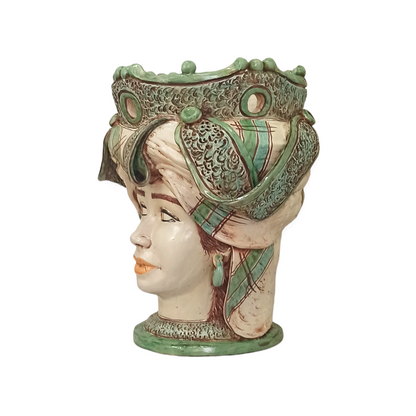 Ceramic Moor's head salvatore Guzzardi Caltagirone