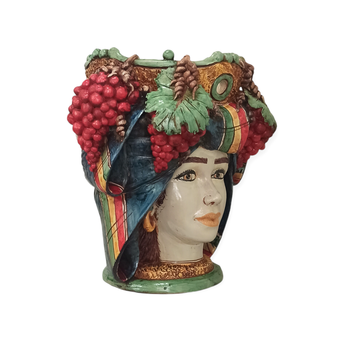 Ceramic Moor's Heads "Red Grapes"