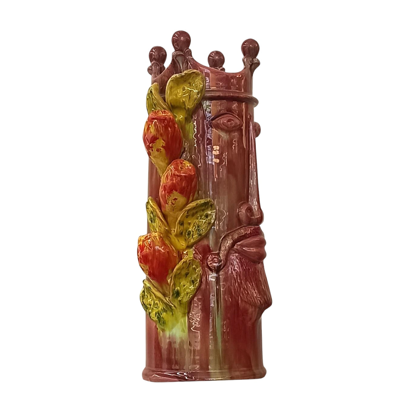 testa stilizzata moderna in ceramica di Sicilia
