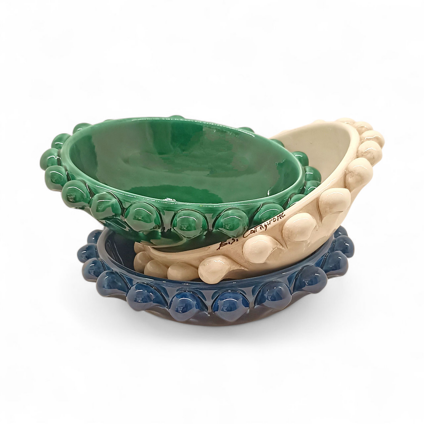 ciotoline in maiolica siciliana caltagirone