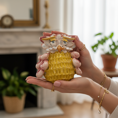 Sicilian Ceramic Owl from Caltagirone - Various Decorations