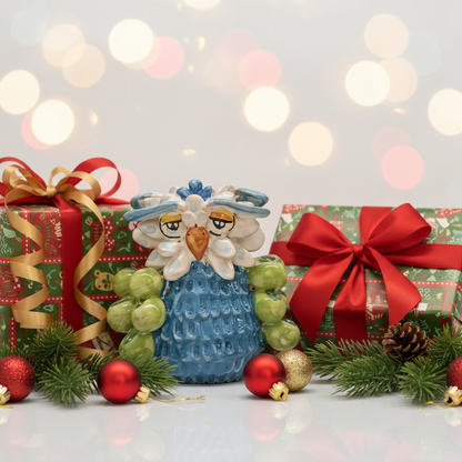 Sicilian Ceramic Owl from Caltagirone - Various Decorations