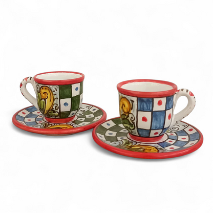 tazzine decorate in maiolica