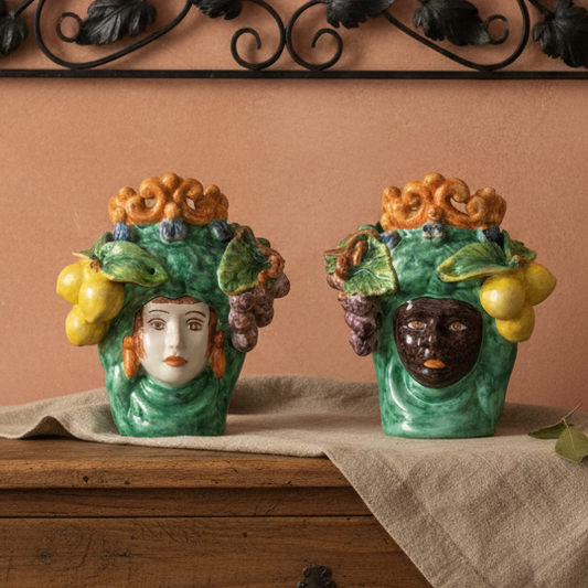 teste artigianali in maiolica i sicilia