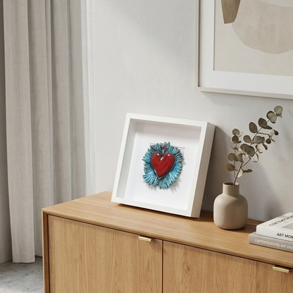 cuore sacro moderno in ceramica
