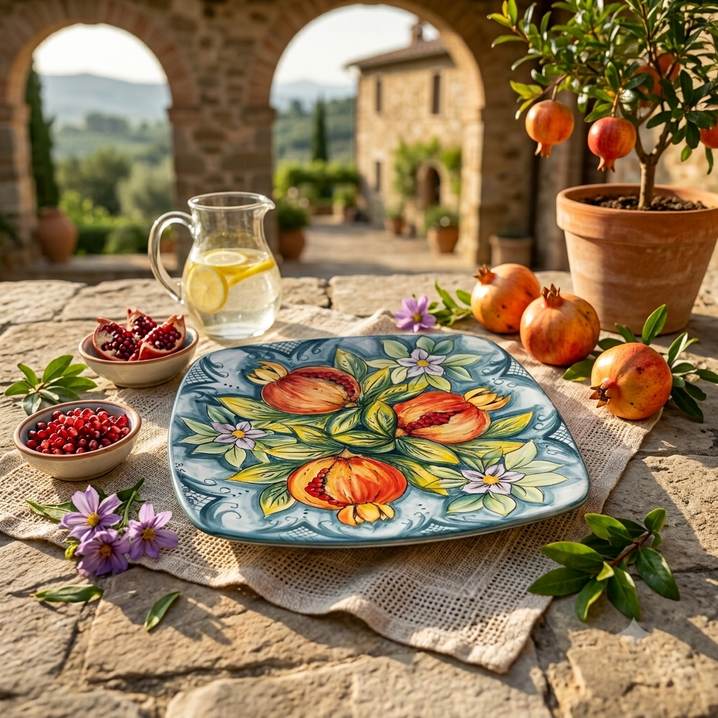 sicilian pottery serving plate