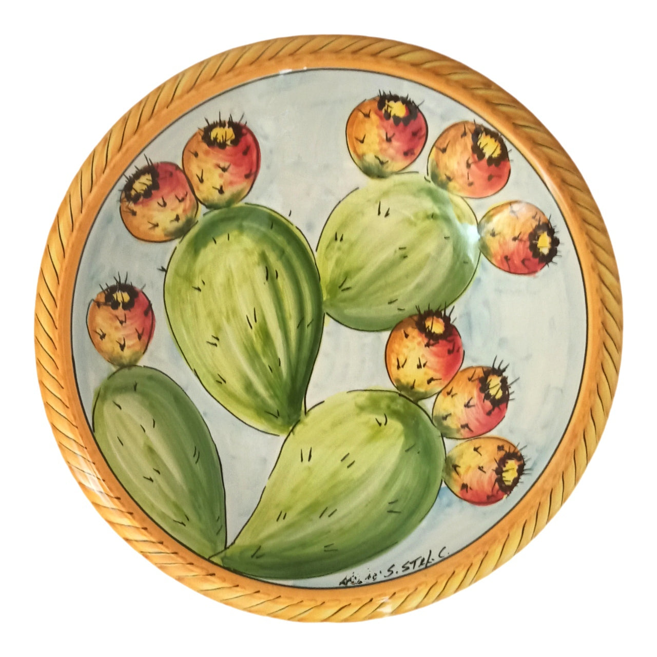 handmade sicilian ceramic salad bowl