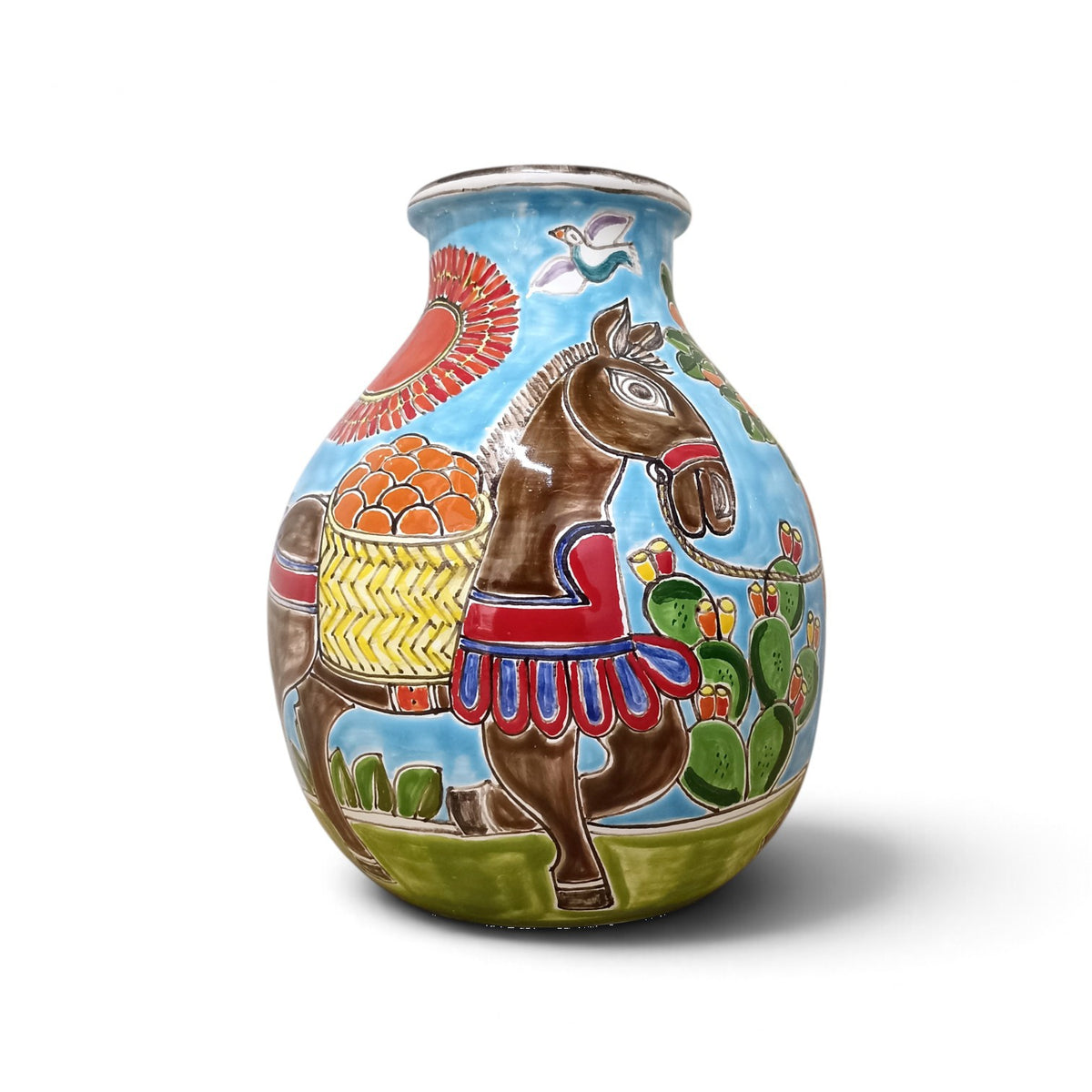 decorated ceramic flower holder