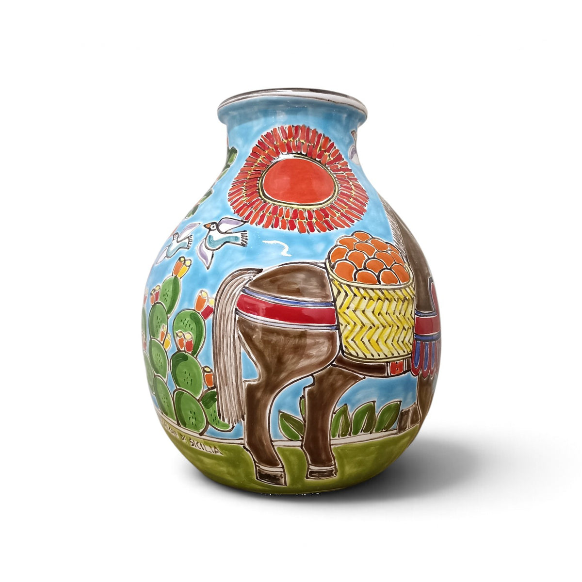 decorated ceramic vase