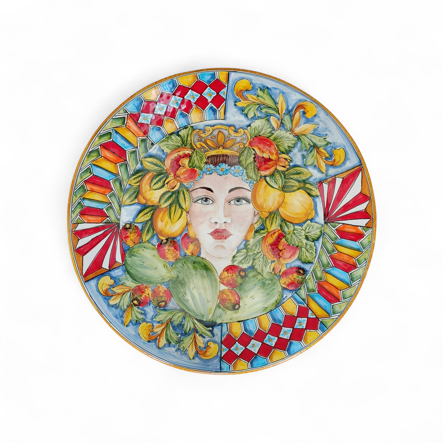 decorated majolica plate