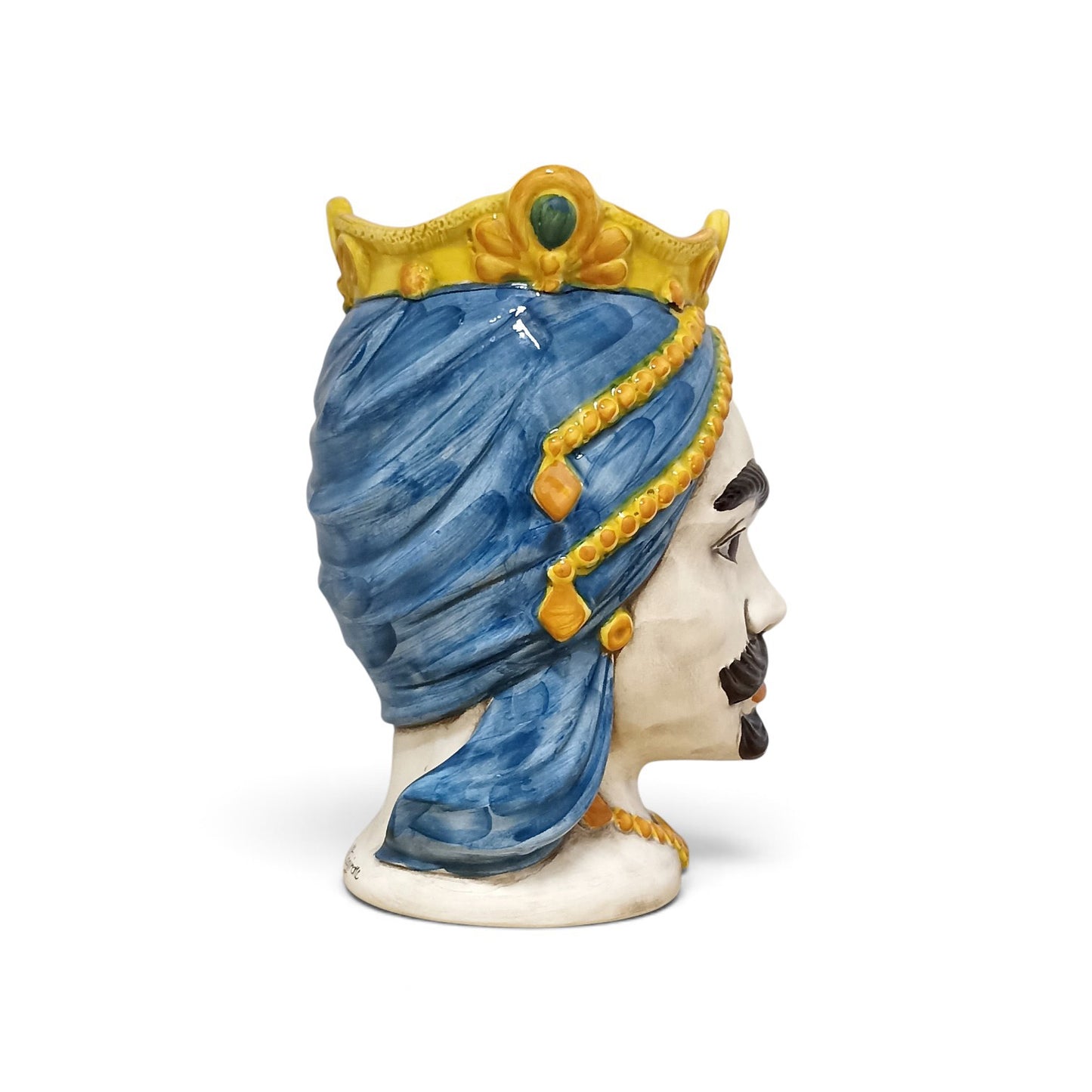 traditionl decorated sicilian ceramic head