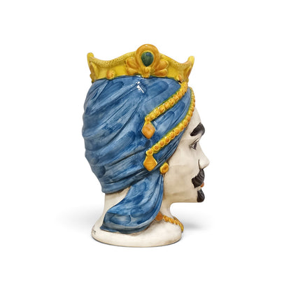 traditionl decorated sicilian ceramic head