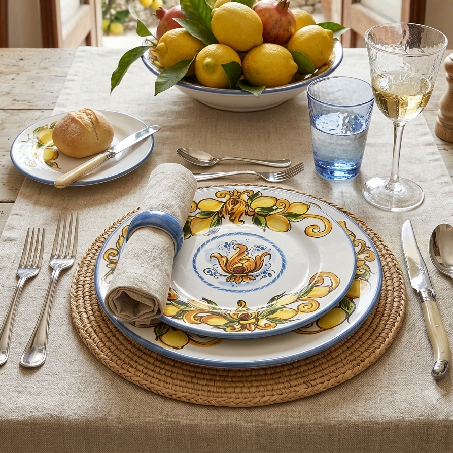 plates for table made in italy