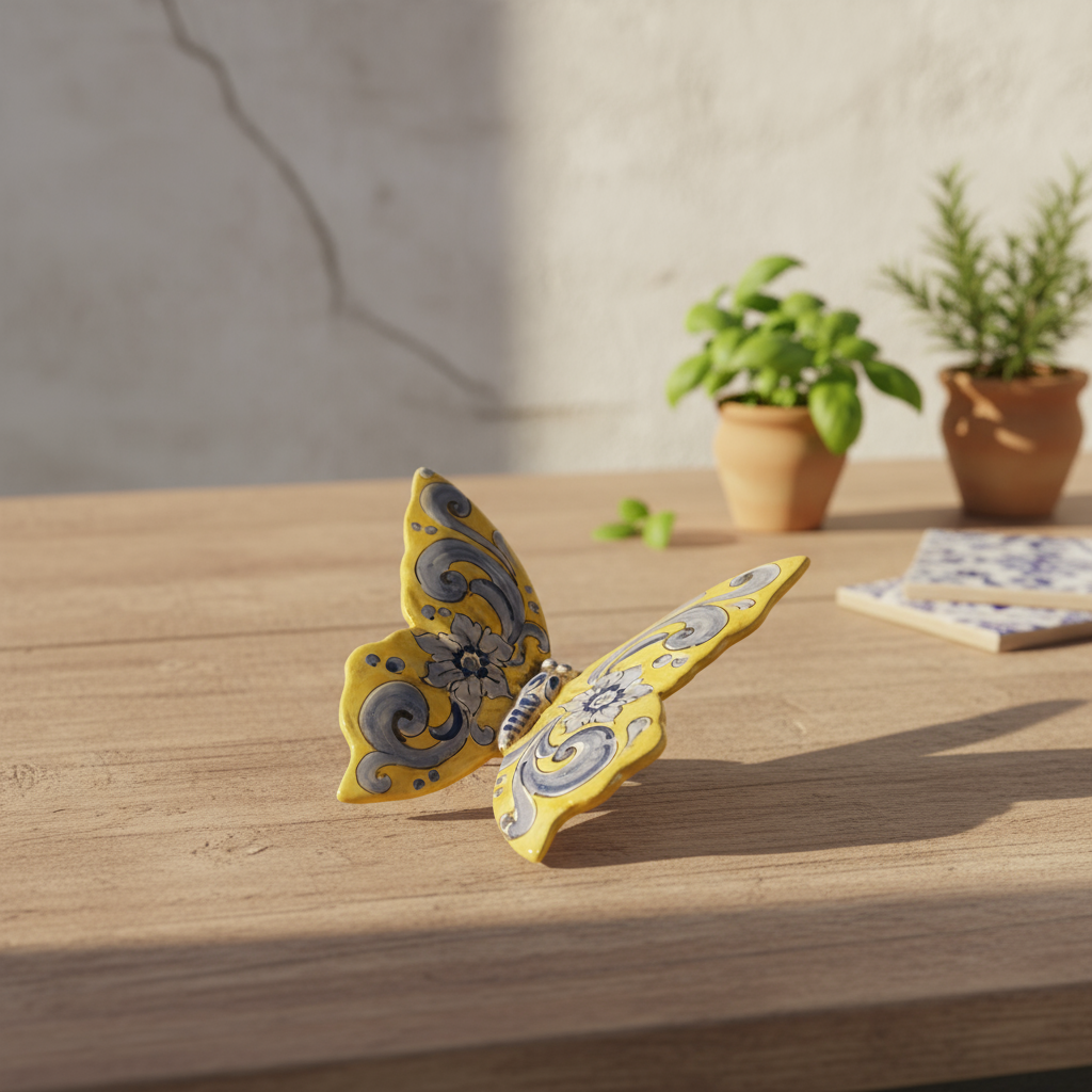 farfalla da appendere al muro decorata